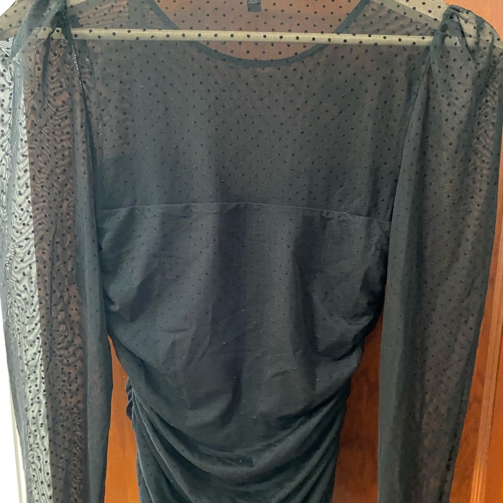 Express Black Ruched Top - Picture 2 of 4